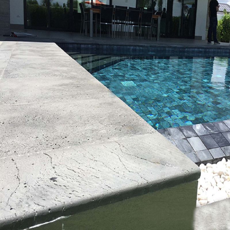 Piscine - Pierre de Bali "BLACK LAVA" 10 x 20 cm