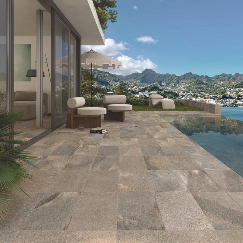 Accueil - Carrelage BALI GRAFITO 30x60 cm R11 ANTIDERAPANT EFFET PIERRE