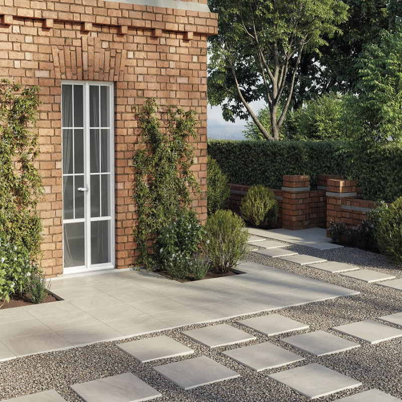 Dalle sur plots terrasse - Dalle sur plots EREBOR BEIGE 60x60x2 cm effet pierre antidérapant R11