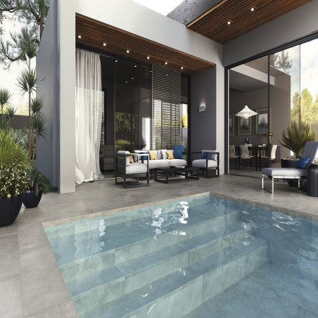 Accueil - Carrelage WORK CENERE 60x120 cm Effet beton antidérapant R11 rectifié