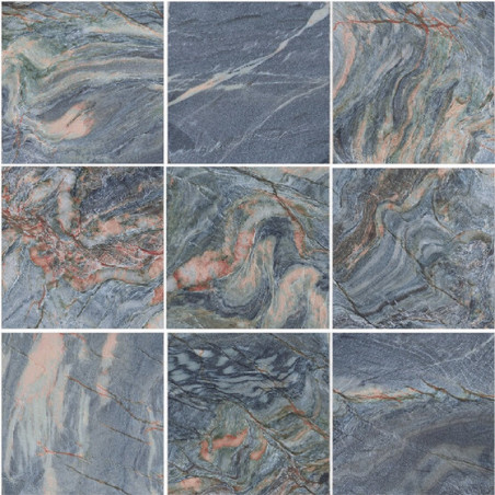 Echantillon - Echantillon DEEP BLUE PINK 15x15 cm imitation pierre