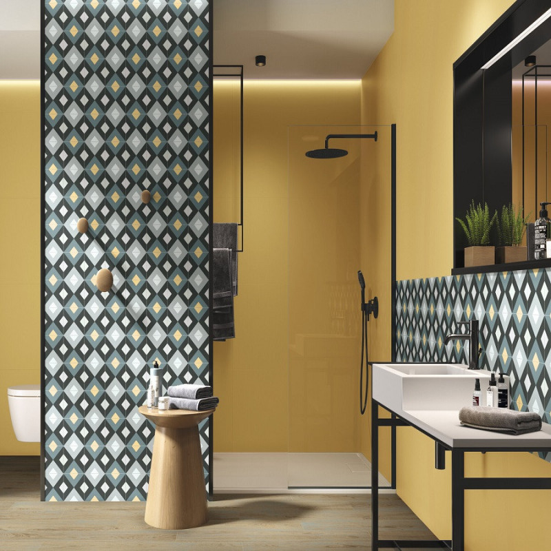 Accueil - Carrelage JASMINE NIGHT 15x15cm imitation ciment