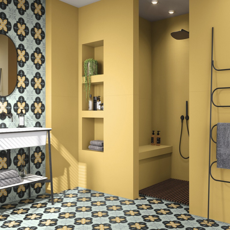 Carreaux ciment - Carrelage VIOLET NIGHT 15x15cm imitation ciment