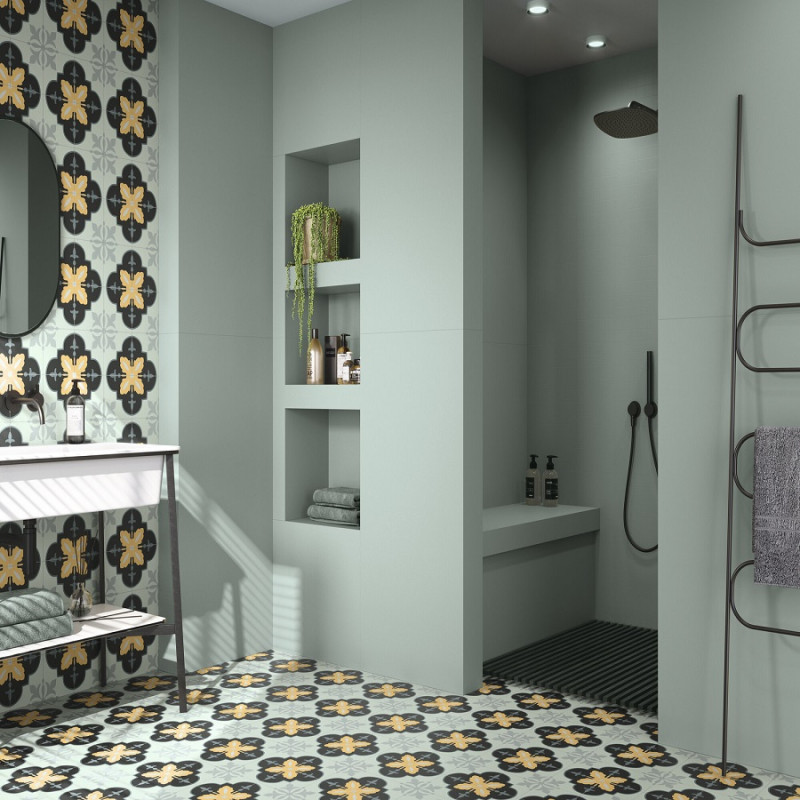 Carreaux ciment - Carrelage VIOLET NIGHT 15x15cm imitation ciment