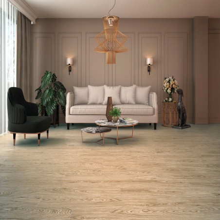 Imitation parquet - Carrelage TUNDRA ROBLE 20x120 cm effet bois rectifié