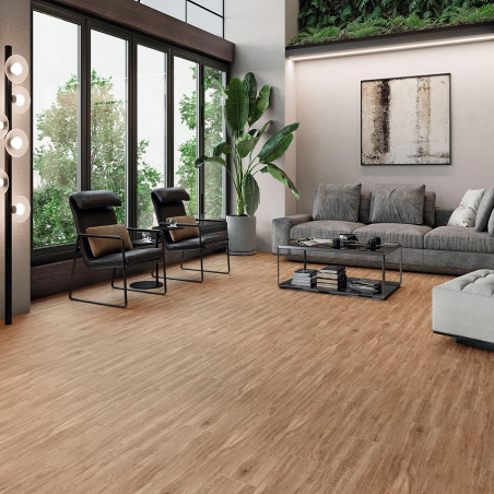 Imitation parquet - Carrelage COIMBRA NOGAL 20x120 cm effet bois rectifié