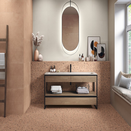 Terrazzo - carrelage coccio gobi 60x60 cm effet terrazzo rectifié