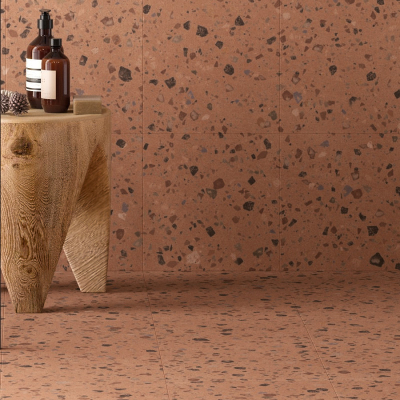 Inspiration Terra - carrelage coccio terra 30x30 cm effet terrazzo rectifié