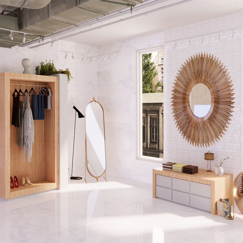 Effet marbre - carrelage calacata 60x120 cm effet marbre finition satinée