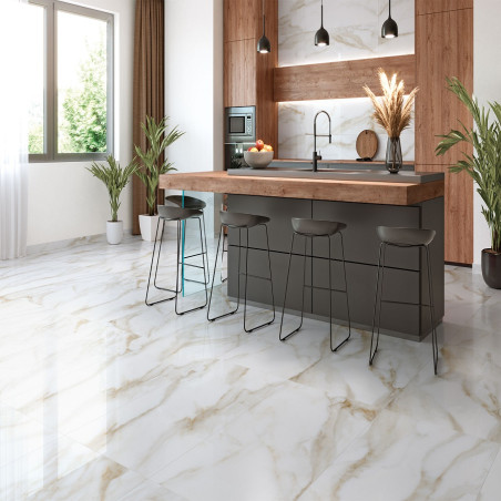 Effet marbre - carrelage gold 60x120 cm effet marbre finition satinée