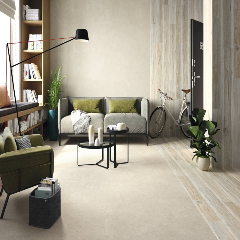 Imitation parquet - carrelage macchiato sabbia 20x120 cm effet bois rectifié