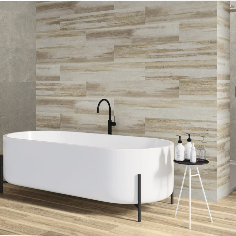 Imitation parquet - carrelage macchiato sabbia 20x120 cm effet bois rectifié