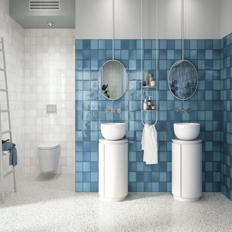 Terrazzo - carrelage epoca white 60x60 cm effet terrazzo rectifié