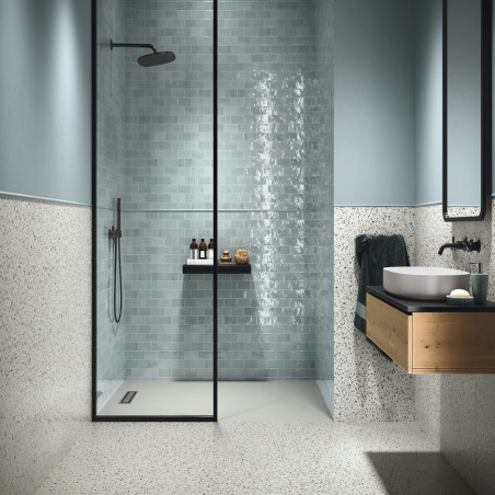 Terrazzo - carrelage epoca white 60x60 cm effet terrazzo rectifié