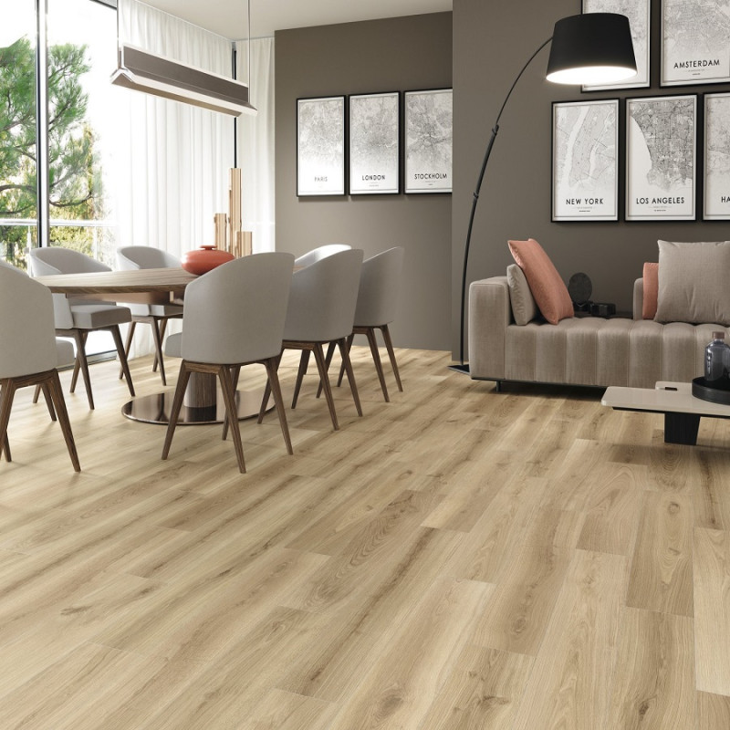 Imitation parquet - carrelage koen caramelo 20x120 cm effet bois mat rectifié