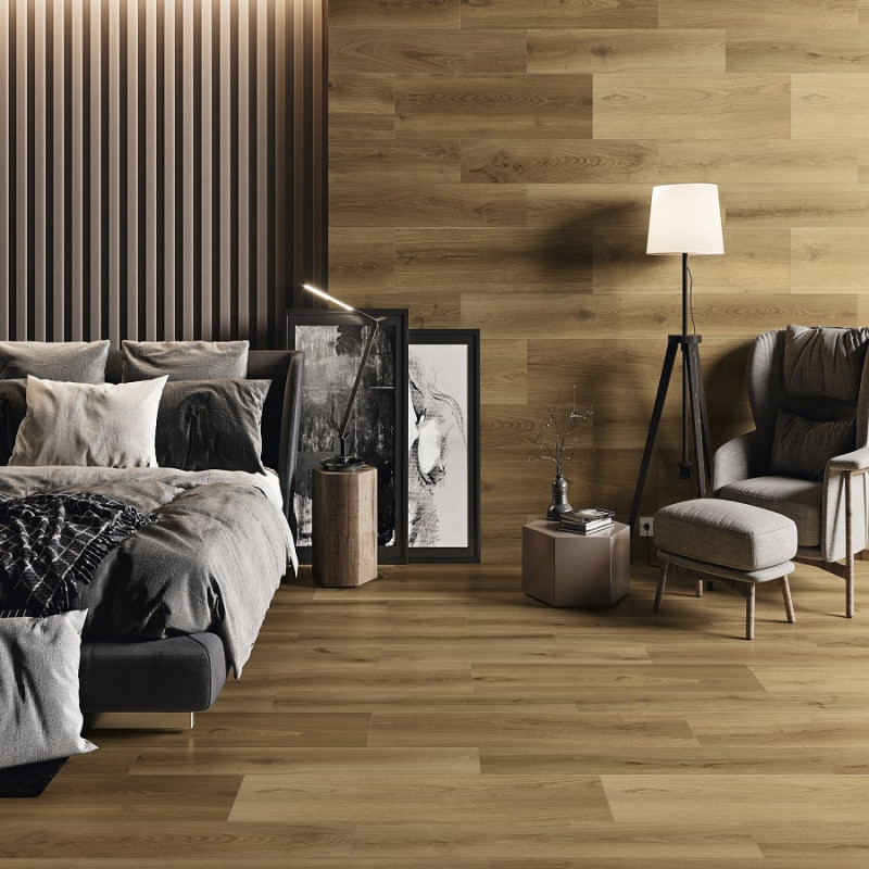 Imitation parquet - carrelage koen miele 20x120 cm effet bois mat rectifié