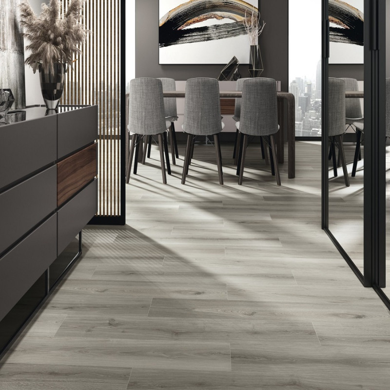 Imitation parquet - carrelage koen cenere 20x120 cm effet bois mat rectifié