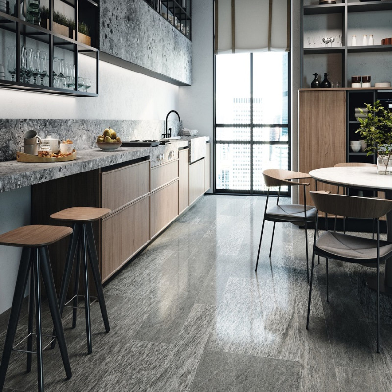 Carrelage travertin - Effet pierre - carrelage valmalenco 60x120 cm effet pierre rectifié