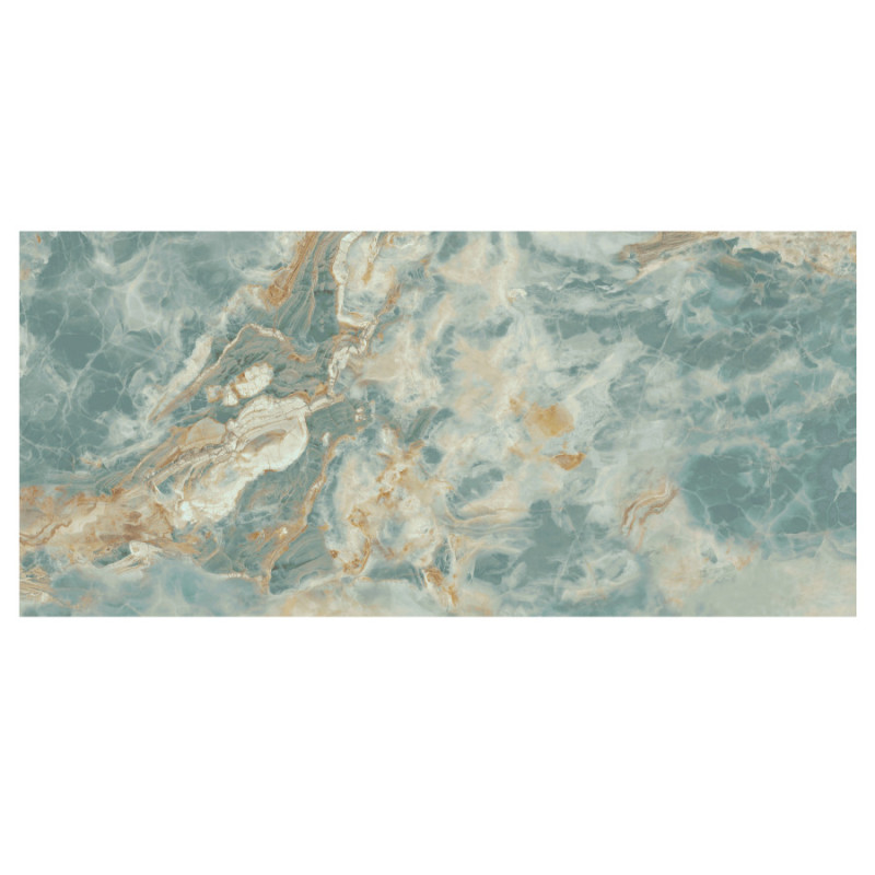 Effet marbre - carrelage cashmere aquamarine 60x120 cm effet marbre poli