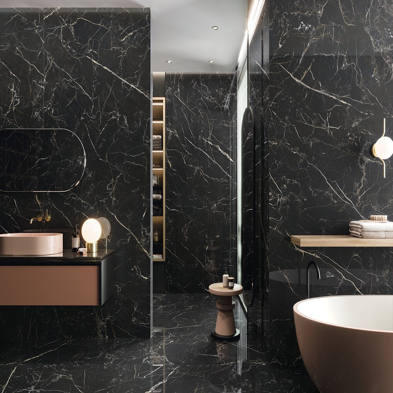 Effet marbre - carrelage night lux 60x120 cm effet marbre poli