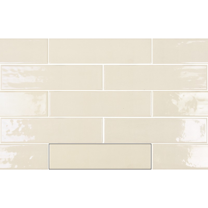 Echantillon - echantillon carrelage effet zellige 7.5x30 cm mud white