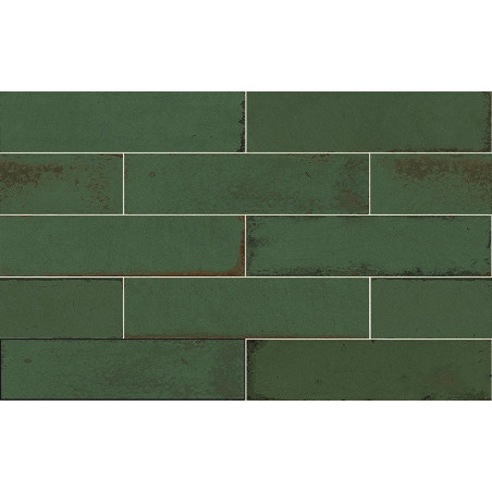 Echantillon - echantillon carrelage effet zellige 7x28 cm murus viridi