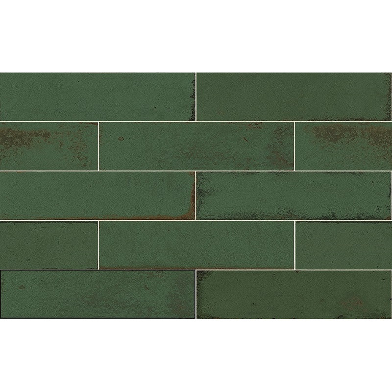 Echantillon - echantillon carrelage effet zellige 7x28 cm murus viridi