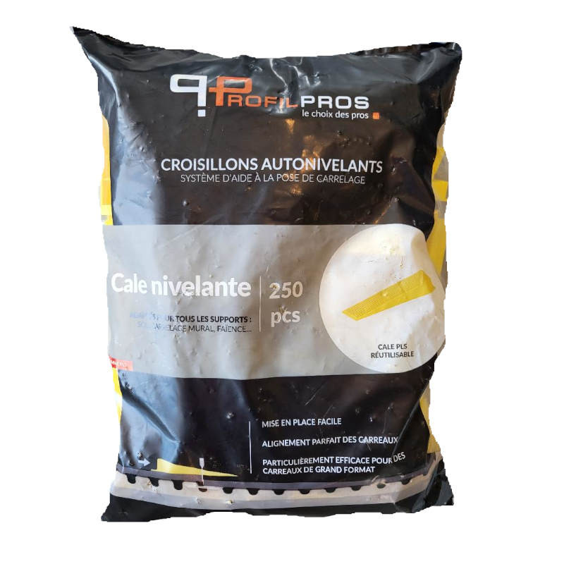 Croisillons carrelage - cales nivelantes pour croisillons autonivelants / sachet de 250 pièces