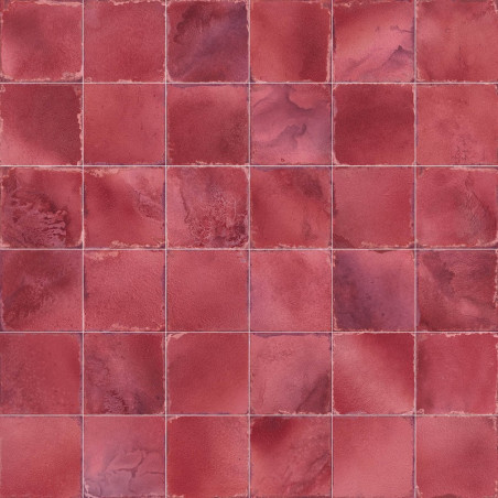 Echantillon - echantillon carrelage effet zellige 20x20 cm luca granate