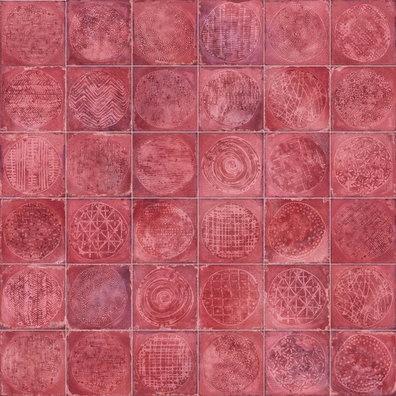 Echantillon - echantillon carrelage effet zellige 20x20 cm carlo granate