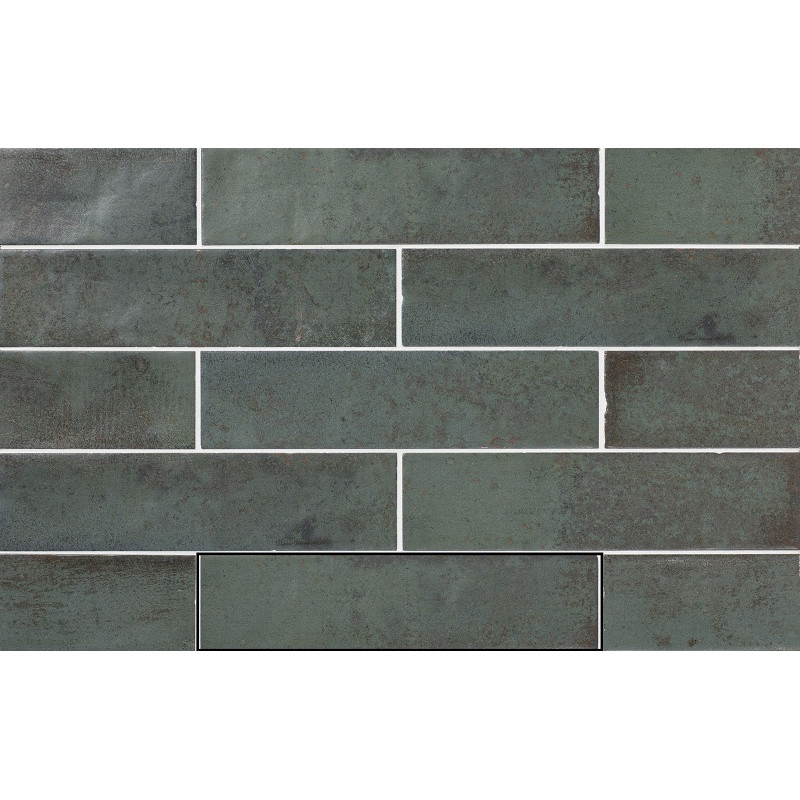 Zellige - carrelage effet zellige 6,3x25 cm magnetism green