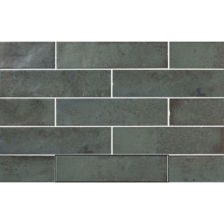 Echantillon - echantillon carrelage effet zellige 6,3x25 cm magnetism green