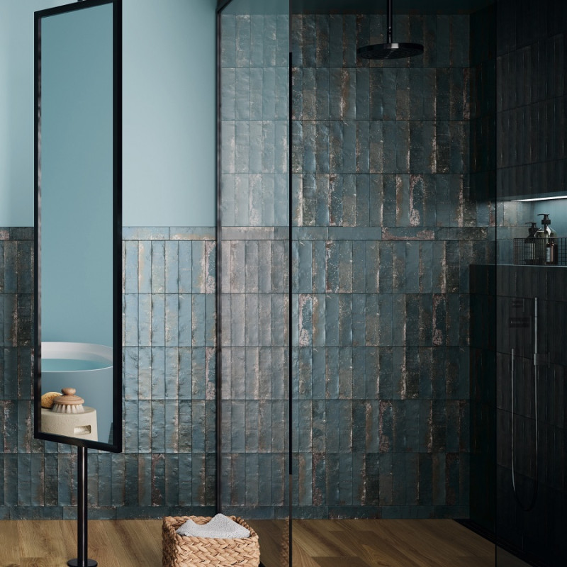 Zellige - carrelage effet zellige 6,3x25 cm magnetism blue