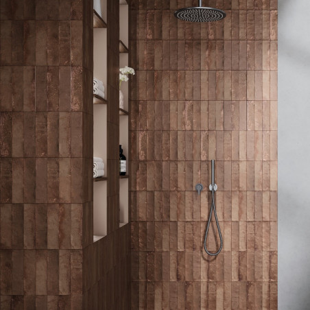 Zellige - carrelage effet zellige 6,3x25 cm magnetism corten