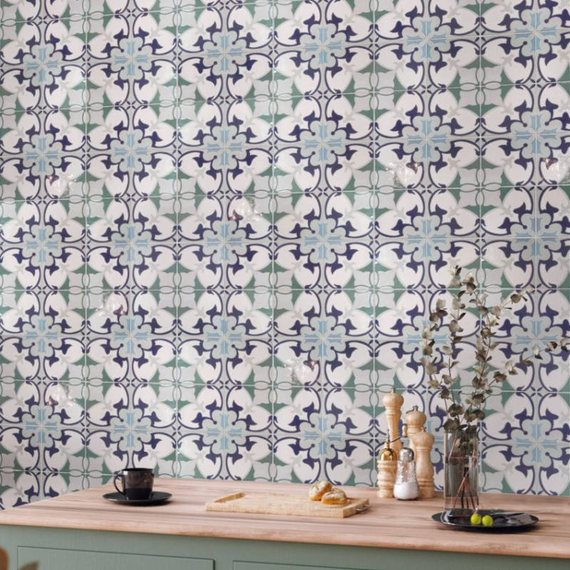 Carreaux ciment - Carrelage MELODY PARIS 13x13 cm effet carreaux ciment