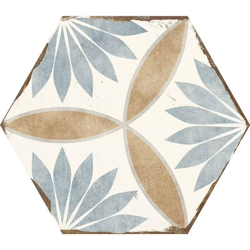 Carrelage hexagonal - Carrelage MIRANDA 21x25 cm effet carreaux ciment