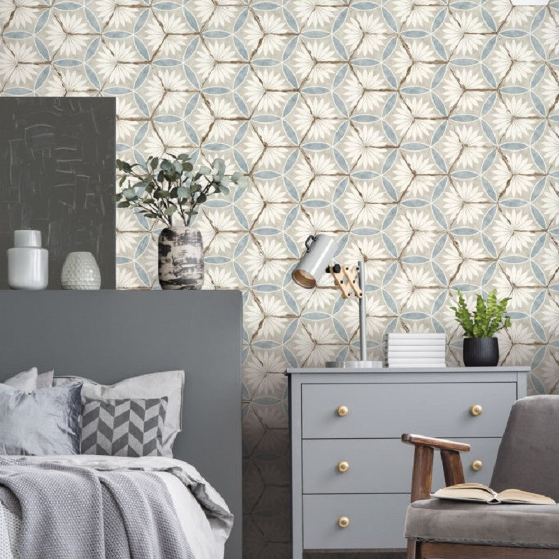 Carrelage hexagonal - Carrelage MARGARITA 21x25 cm effet carreaux ciment