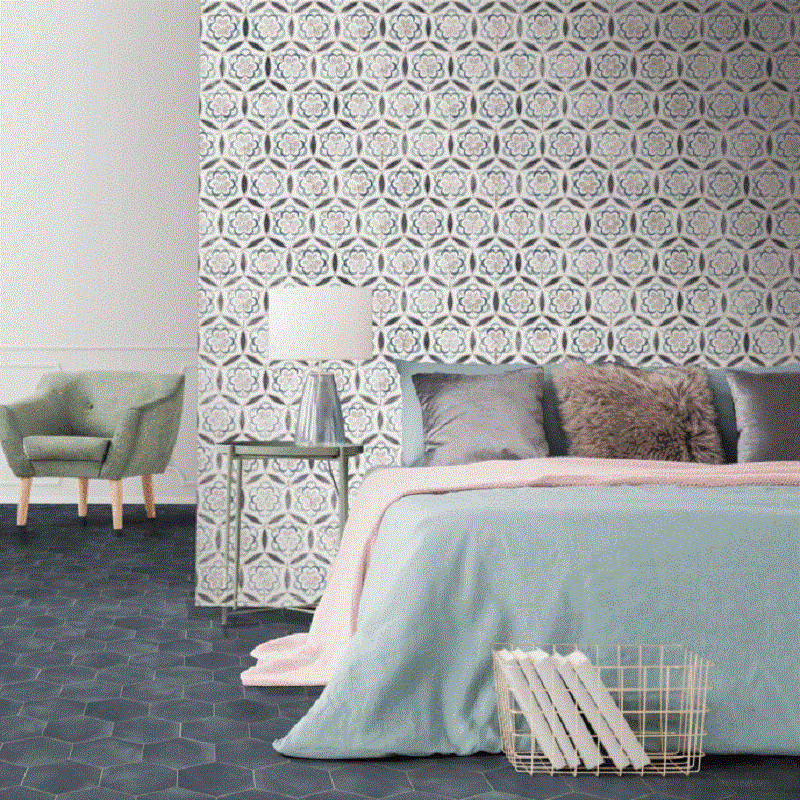 Carrelage hexagonal - carrelage SASSANI 14x16 cm effet carreaux ciment