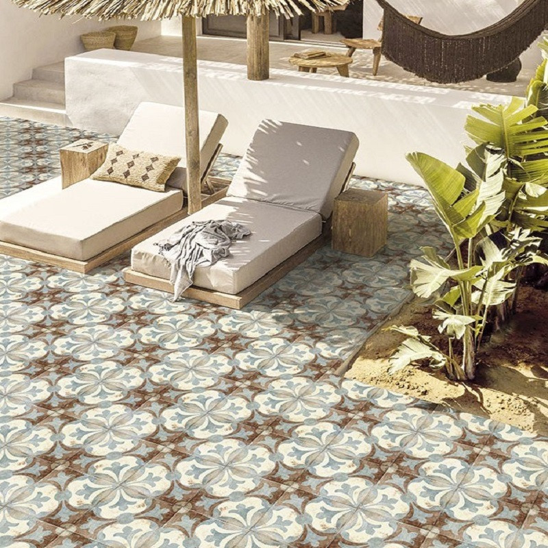 Carreaux ciment - Carrelage TOLEDO 20x20 cm effet carreau ciment vieilli