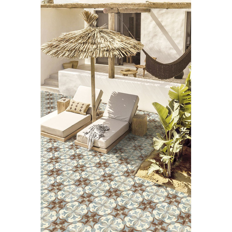 Carreaux ciment - Carrelage TOLEDO 20x20 cm effet carreau ciment vieilli