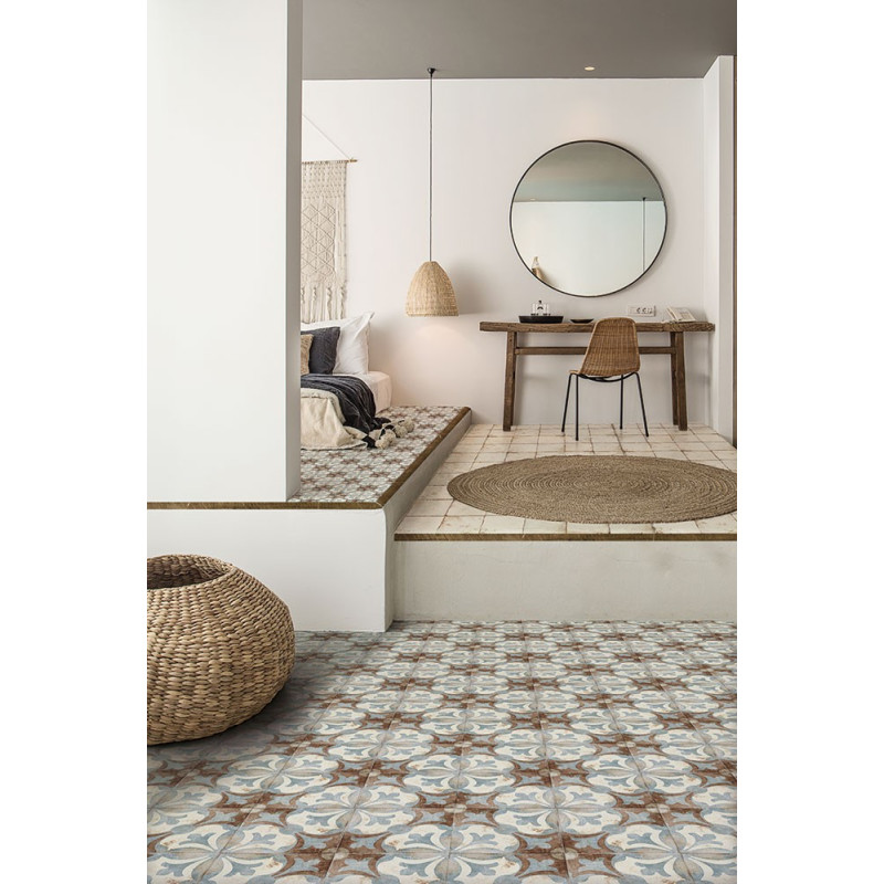 Carreaux ciment - Carrelage TOLEDO 20x20 cm effet carreau ciment vieilli