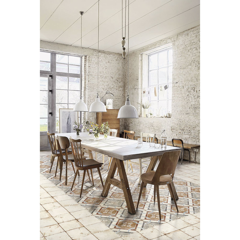 Carreaux ciment - Carrelage PARMA 20x20 cm effet carreau ciment vieilli