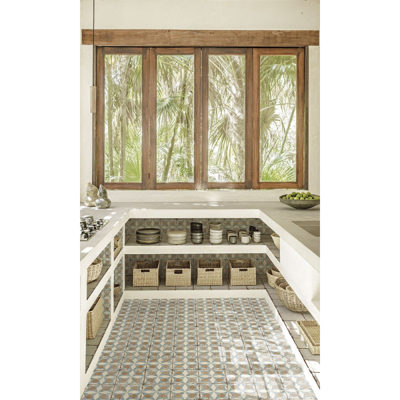 Carreaux ciment - Carrelage MEDINA 20x20 cm effet carreau ciment vieilli