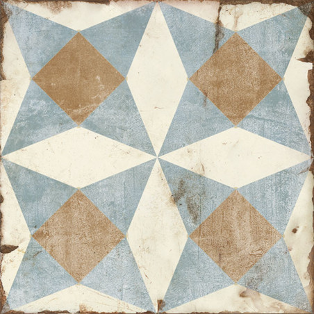 Echantillon - echantillon Carrelage MEDINA 20x20 cm effet carreau ciment vieilli