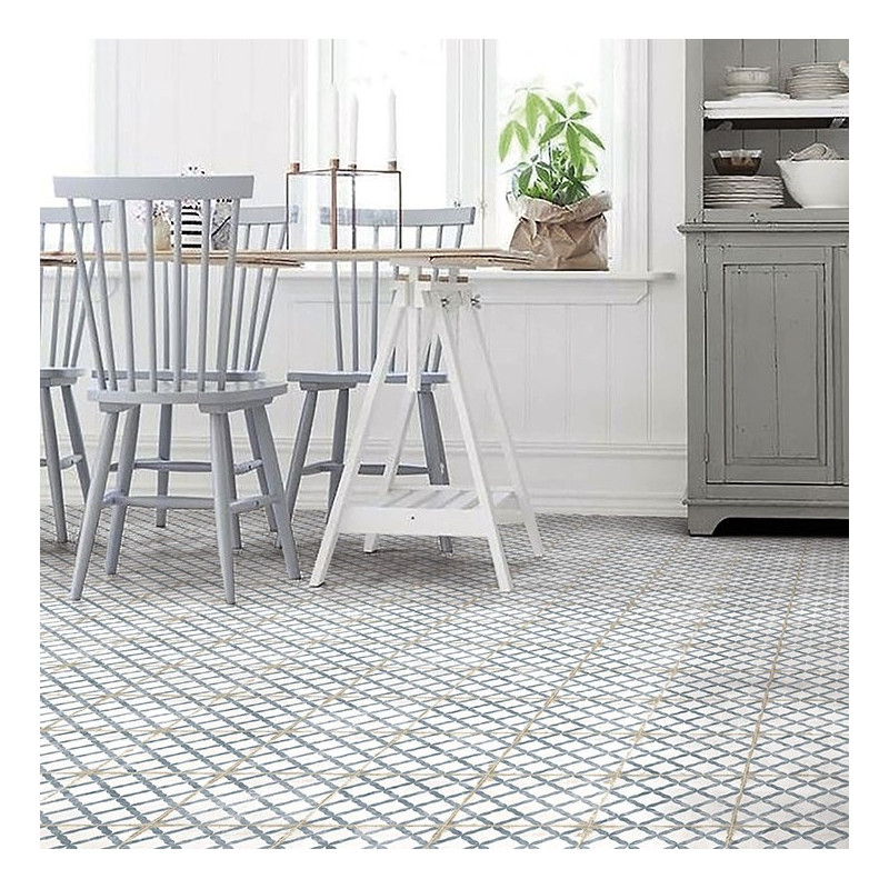 Carreaux ciment - Carrelage dorset blue 20x20 cm effet carreau ciment vieilli