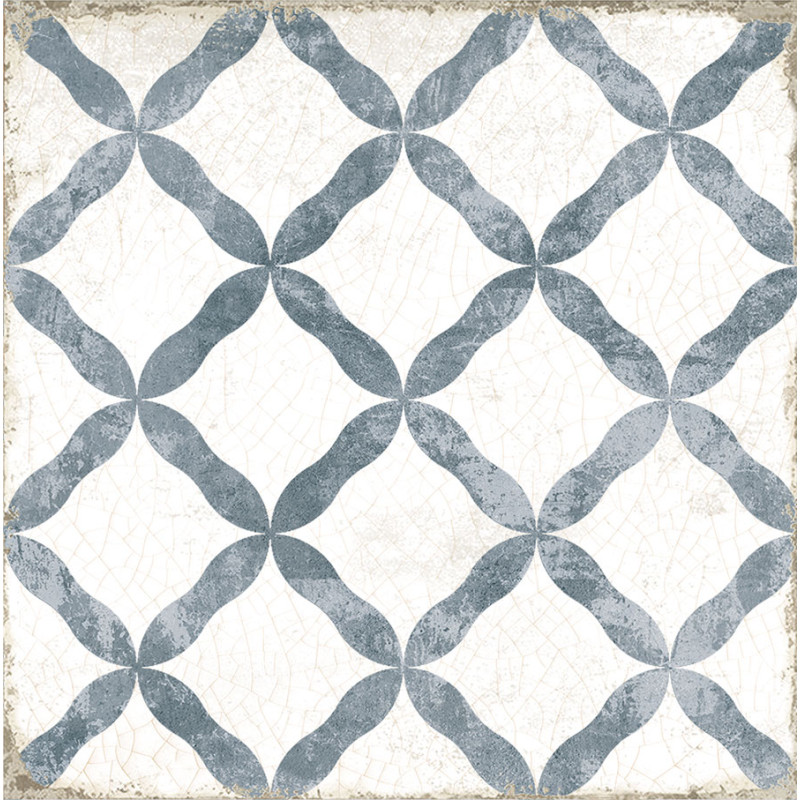 Carreaux ciment - Carrelage dorset blue 20x20 cm effet carreau ciment vieilli