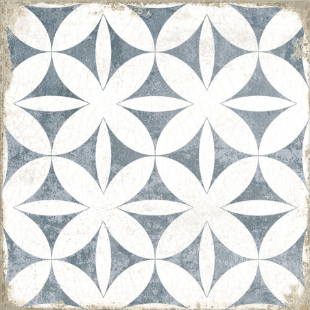 Echantillon - echantillon Carrelage ABBEY BLUE 20x20 cm effet carreau ciment vieilli