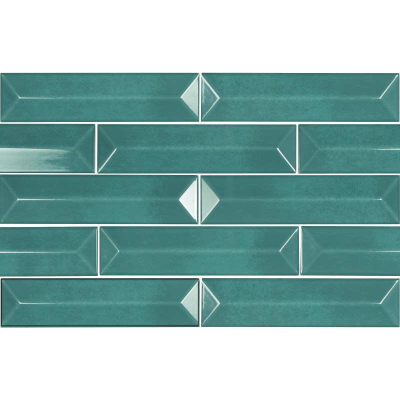Carrelage 3D relief - carrelage spectrum aqua 7.5x30 cm effet zellige 3D relief