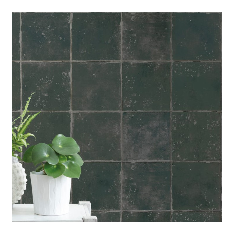 Zellige - carrelage SIBBY BLACK 15x15 cm effet carreaux ciment