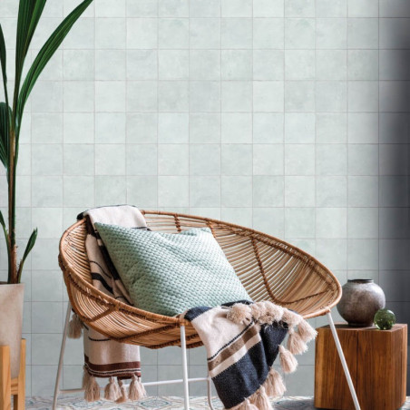 Zellige - carrelage MIA GREEN 15x15 cm effet carreaux ciment